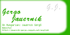 gergo jauernik business card